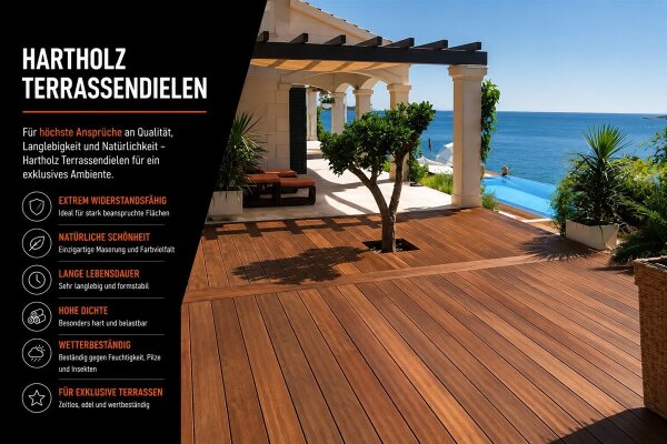 Hartholz Terrassendielen
Hartholz...