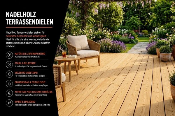 Nadelholz Terrassendielen
Nadelholz...