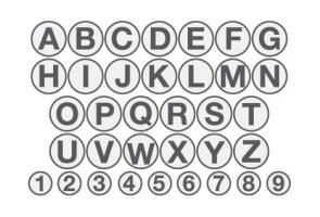 Einschlagbuchstaben & Zahlen