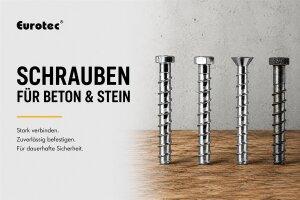 Schrauben Beton - Stahl