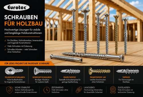Schrauben für Holz
