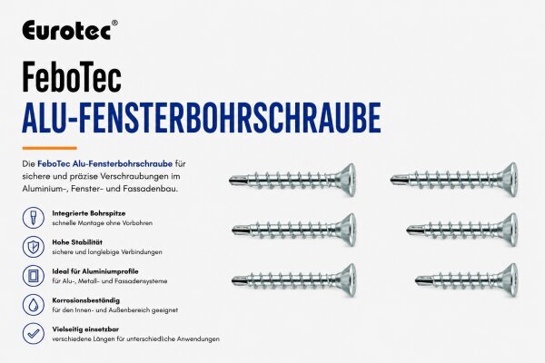 FeboTec Alu-Fensterbohrschraube