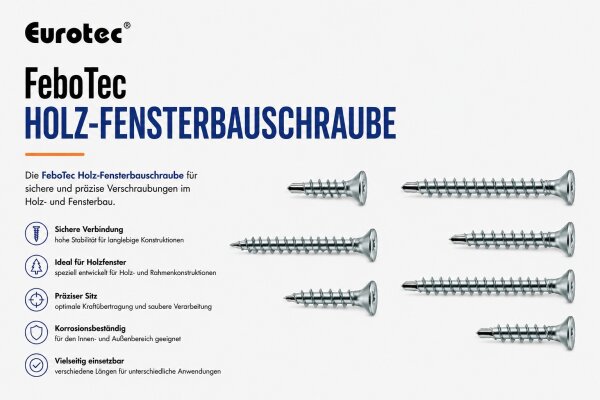 FeboTec Holz-Fensterbauschraube