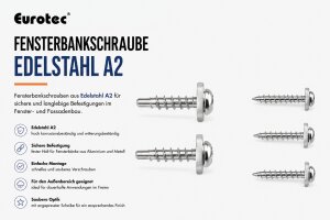 Fensterbankschraube  -  Edelstahl A2