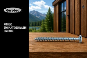 Spanplattenschraube Panhead TX blau verz.