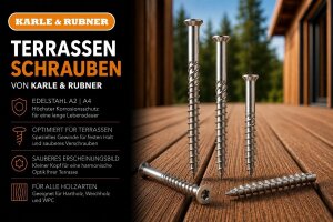 Terrassenschrauben von Karle & Rubner