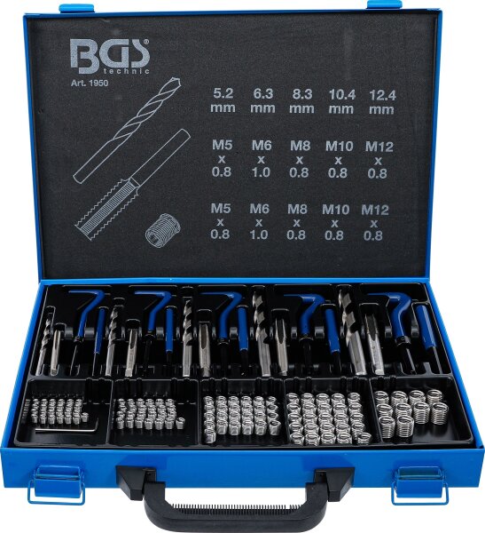 Gewinde-Reparatursatz | M5 - M12 | 130-tlg.