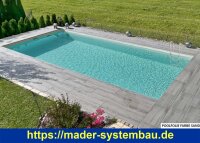 OKU Poolfolie rechteck 5,00 x 3,00 x 1,5 m sand mit Keilbiese P3  Folienstärke 0,80 mm