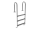 OKU OKU Einstiegsleiter 3-stufig, Edelstahl V4A, enges Modell Holm Ø 42 mm Holme und Stufen aus Edelstahl