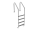 OKU OKU Einstiegsleiter 4-stufig Edelstahl V2A, weites Modell Holm Ø 42 mm Holme und Stufen aus Edelstahl