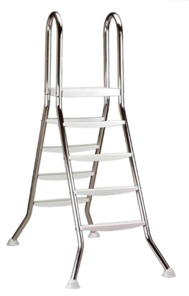 OKU OKU Hochbeckenleiter 4/4-stufig V2A, für Beckenhöhe 1,20 / 1,20 m