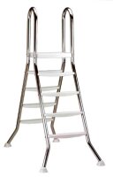 OKU OKU Hochbeckenleiter 4/4-stufig V2A, für Beckenhöhe 1,20 / 1,20 m