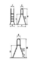 OKU OKU Hochbeckenleiter 5/5-stufig V2A, für Beckenhöhe 1,50 / 1,50 m