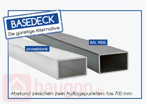 Karle & Rubner 50 × 30 Alu-UK RAL 9005 Länge: 3000 mm