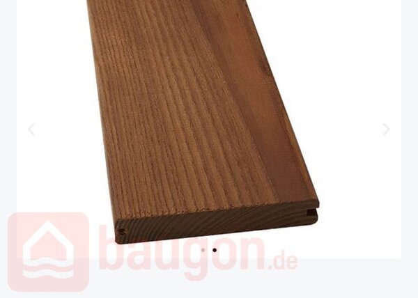 Diele Thermo-Esche mit Nut, gebürstet 20 × 115 × 2150 mm