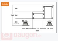 Karle & Rubner VARIO - Systemtreppe; 3-stufig; Dielen