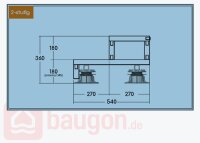 Karle & Rubner VARIO - Systemtreppe; 2-stufig; Platten