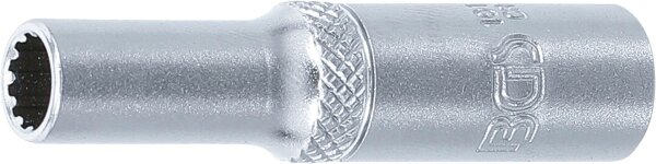 Steckschlüssel-Einsatz Gear Lock, tief | Antrieb Innenvierkant 6,3 mm (1/4") | SW 6 mm