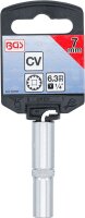 Steckschlüssel-Einsatz Gear Lock, tief | Antrieb Innenvierkant 6,3 mm (1/4") | SW 7 mm