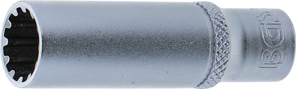 Steckschlüssel-Einsatz Gear Lock, tief | Antrieb Innenvierkant 6,3 mm (1/4") | SW 10 mm