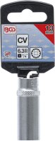 Steckschlüssel-Einsatz Gear Lock, tief | Antrieb Innenvierkant 6,3 mm (1/4") | SW 13 mm