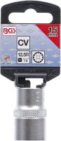 Steckschlüssel-Einsatz Gear Lock | Antrieb Innenvierkant 12,5 mm (1/2") | SW 15 mm
