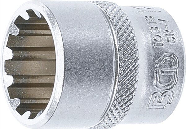 Steckschlüssel-Einsatz Gear Lock | Antrieb Innenvierkant 10 mm (3/8") | SW 18 mm