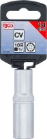 Steckschlüssel-Einsatz Gear Lock, tief | Antrieb Innenvierkant 10 mm (3/8") | SW 14 mm