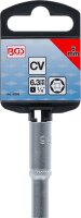 Steckschlüssel-Einsatz Sechskant, tief | Antrieb Innenvierkant 6,3 mm (1/4") | SW 6 mm