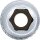 Steckschlüssel-Einsatz Sechskant, tief | Antrieb Innenvierkant 6,3 mm (1/4") | SW 6 mm