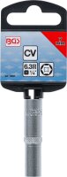 Steckschlüssel-Einsatz Sechskant, tief | Antrieb Innenvierkant 6,3 mm (1/4") | SW 7 mm