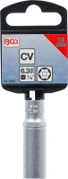 Steckschlüssel-Einsatz Sechskant, tief | Antrieb Innenvierkant 6,3 mm (1/4") | SW 10 mm