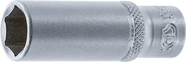 Steckschlüssel-Einsatz Sechskant, tief | Antrieb Innenvierkant 6,3 mm (1/4") | SW 12 mm