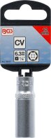 Steckschlüssel-Einsatz Sechskant, tief | Antrieb Innenvierkant 6,3 mm (1/4") | SW 12 mm