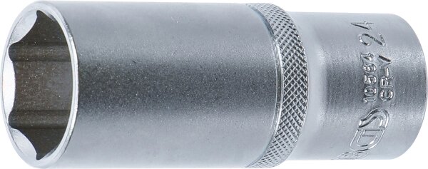 Steckschlüssel-Einsatz Sechskant, tief | Antrieb Innenvierkant 12,5 mm (1/2") | SW 24 mm
