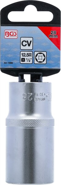 Steckschlüssel-Einsatz Sechskant, tief | Antrieb Innenvierkant 12,5 mm (1/2") | SW 28 mm
