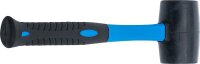 Gummihammer | Fiberglasstiel | schwarzer Kopf | Ø 50 mm | 280 g