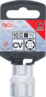 Steckschlüssel-Einsatz Sechskant | Antrieb Innenvierkant 10 mm (3/8") | SW 17 mm