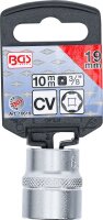 Steckschlüssel-Einsatz Sechskant | Antrieb Innenvierkant 10 mm (3/8") | SW 19 mm