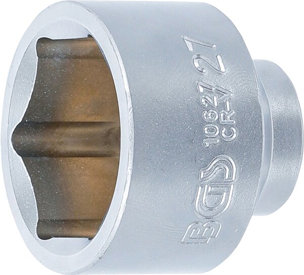 Steckschlüssel-Einsatz Sechskant | Antrieb Innenvierkant 10 mm (3/8") | SW 27 mm