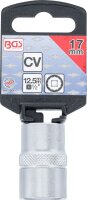 Steckschlüssel-Einsatz Zwölfkant | Antrieb Innenvierkant 12,5 mm (1/2") | SW 17 mm