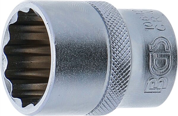 Steckschlüssel-Einsatz Zwölfkant | Antrieb Innenvierkant 12,5 mm (1/2") | SW 22 mm