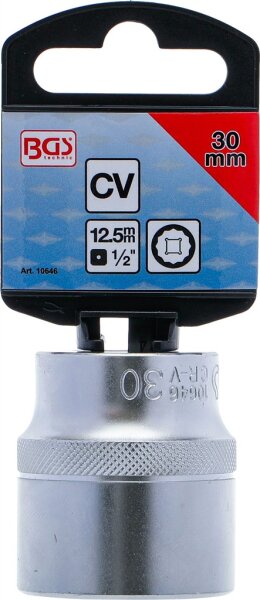 Steckschlüssel-Einsatz Zwölfkant | Antrieb Innenvierkant 12,5 mm (1/2") | SW 30 mm