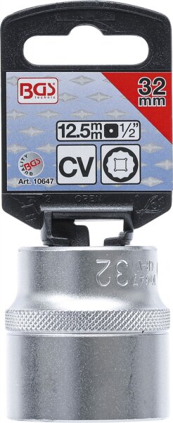 Steckschlüssel-Einsatz Zwölfkant | Antrieb Innenvierkant 12,5 mm (1/2") | SW 32 mm