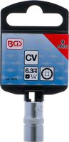 Steckschlüssel-Einsatz Zwölfkant | Antrieb Innenvierkant 6,3 mm (1/4") | SW 9 mm