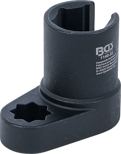Lambdasonden-Einsatz | abgewinkelt | Antrieb Innenachtkant 12,5 mm (1/2") | SW 22 mm | Schlitz 11 mm