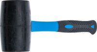 Gummihammer | Fiberglasstiel | schwarzer Kopf | Ø 65 mm | 720 g