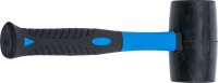 Gummihammer | Fiberglasstiel | schwarzer Kopf | Ø 65 mm | 720 g