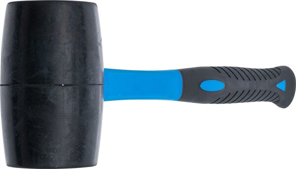 Gummihammer | Fiberglasstiel | schwarzer Kopf | Ø 70 mm | 900 g
