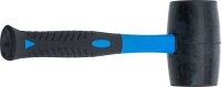 Gummihammer | Fiberglasstiel | schwarzer Kopf | Ø 70 mm | 900 g
